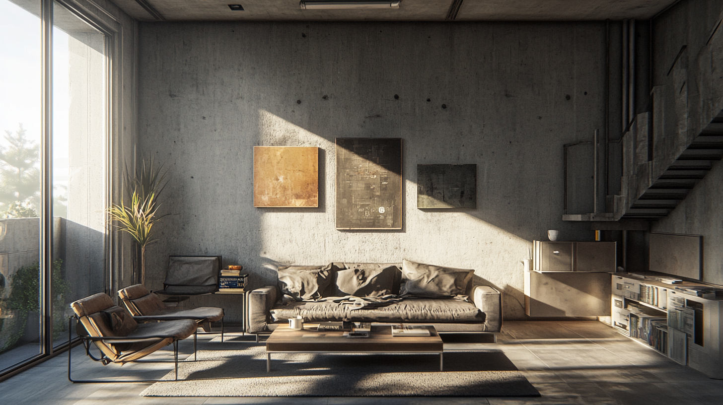 Beton als designelement: de industriële look voor je huis