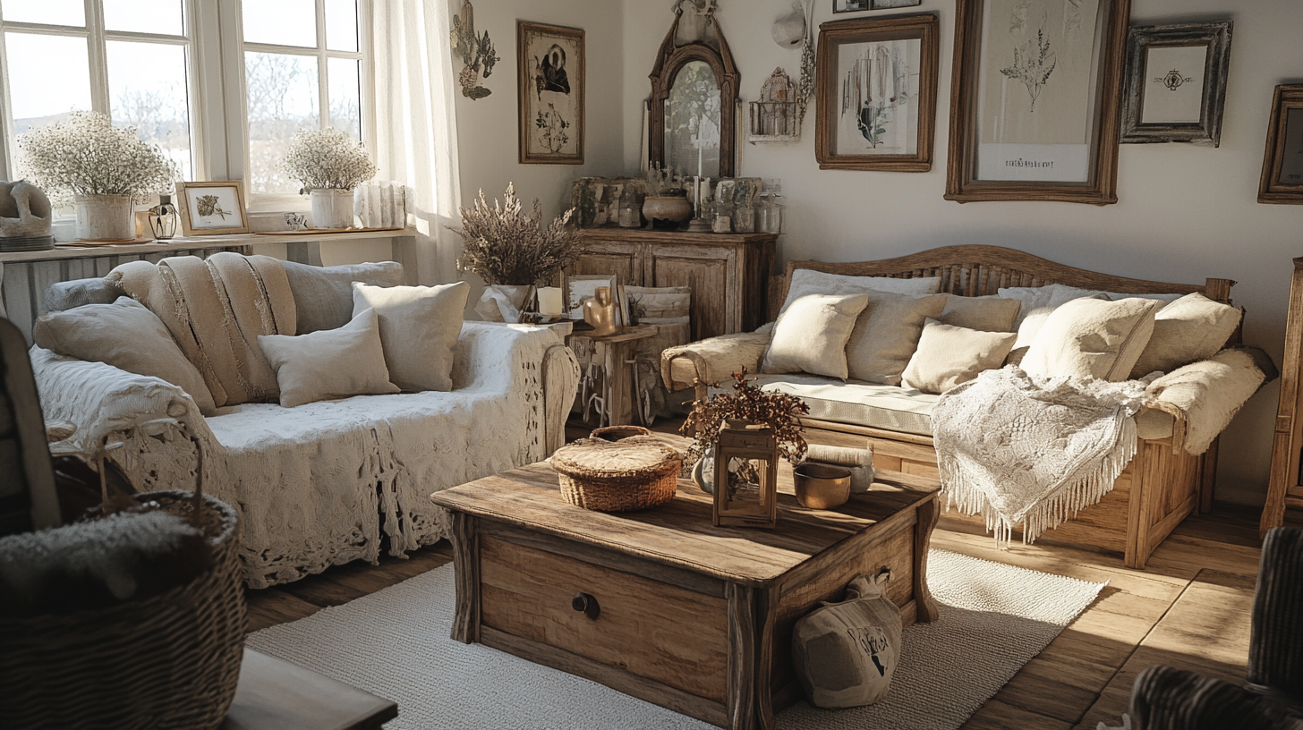 Bnesi Küchendekoration – 4-teiliges Set Holzeinmachgläser Im Rustikalen Bauernhaus-Stil (beige)