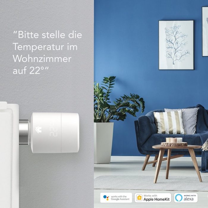 eine Anzeige "bitte stelle die Temparatur im Wohnzimmer auf 22 Grad"